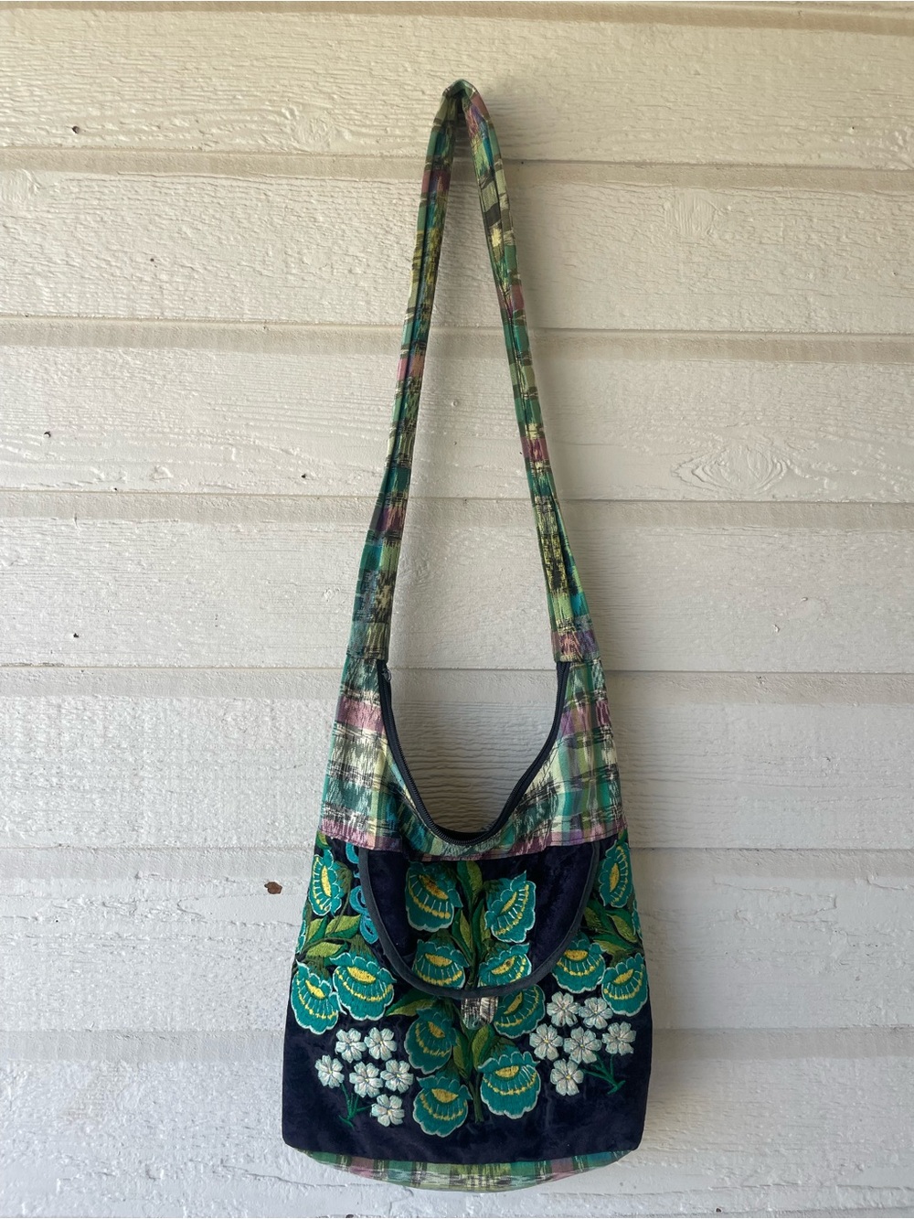 Colorful Green 100% Cotton - Made in Guatemala Over the Shoulder Bag